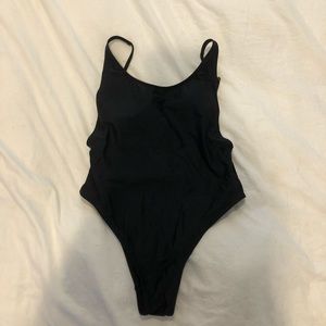 black one piece swim suit
